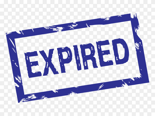 Expired stamp illustration on transparent background PNG