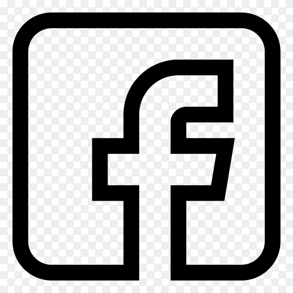 Facebook icon isolated on transparent background PNG