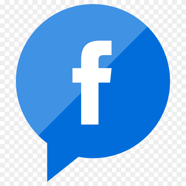 Facebook icon with flat design on transparent background PNG