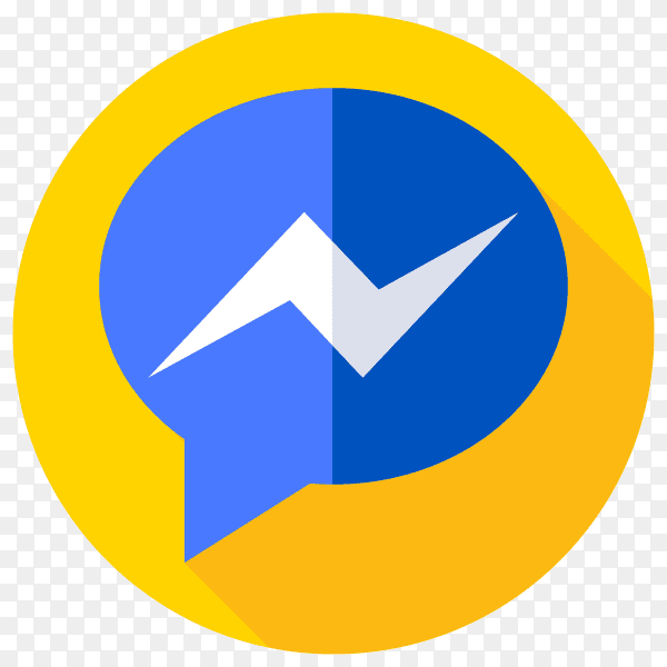 Facebook messenger icon on transparent background PNG