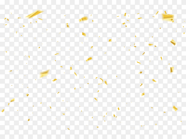Falling confetti isolated on transparent background PNG
