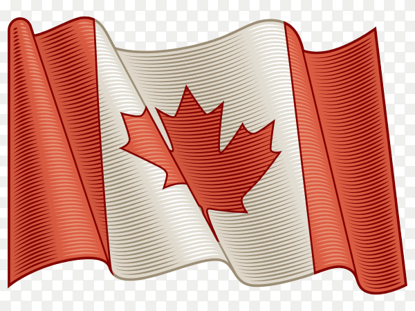 Flag of Canada on transparent background PNG