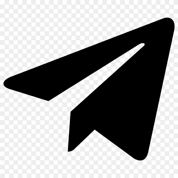 Flat design Telegram icon illustration on transparent background PNG