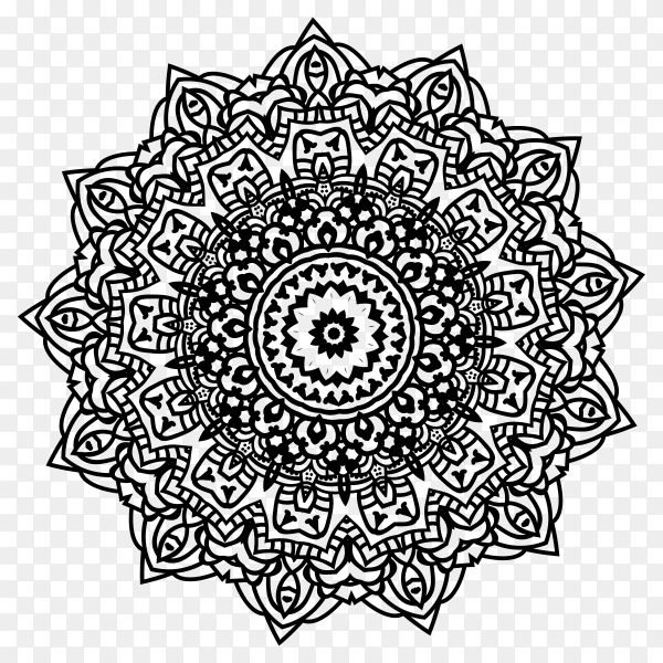 Floral mandala ornament Premium Vector PNG