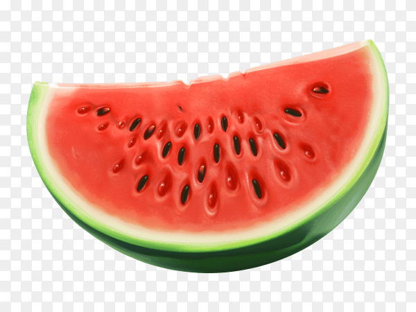 Fresh Sliced of watermelon isolated premium vector PNG