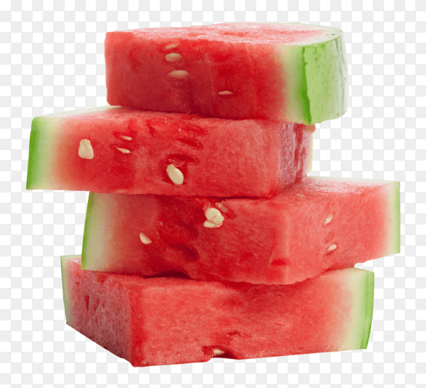 Fresh sliced watermelon on transparent background PNG