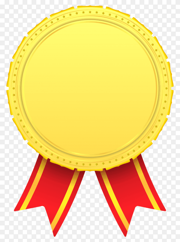 Golden medal Illustration on transparent background PNG