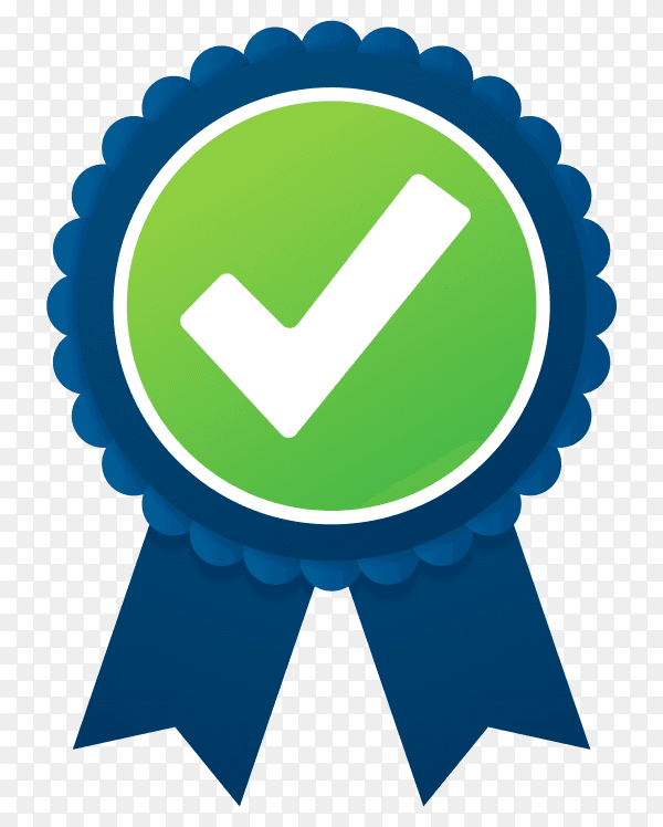 Green check mark illustration on transparent background PNG