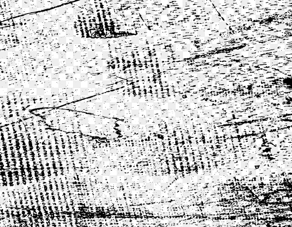 Grunge disressed texture on transparent PNG
