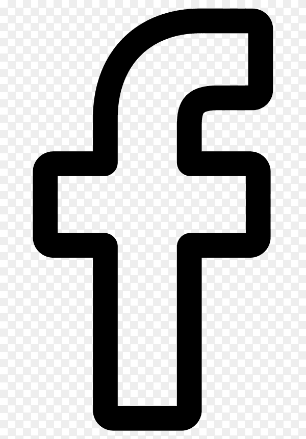 Hand drawn Facebook icon on transparent background PNG