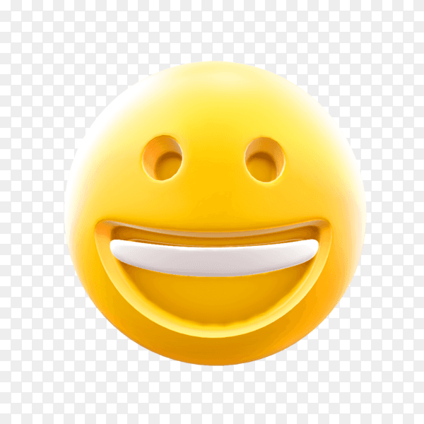 Happy smiley face cute emoji on transparent background PNG