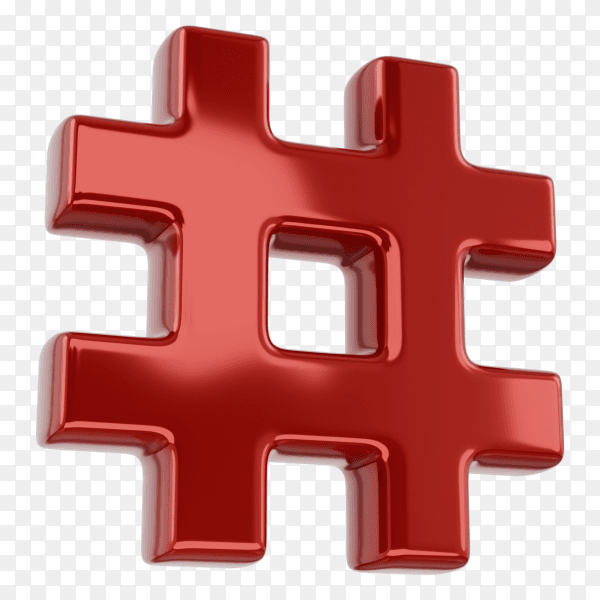 Hashtag symbol Premium Vector PNG