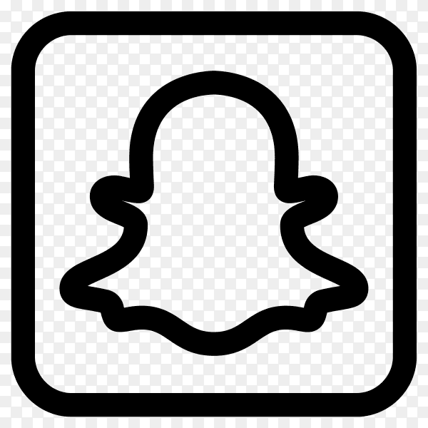 Illustration of Snapchat icon design on transparent background PNG