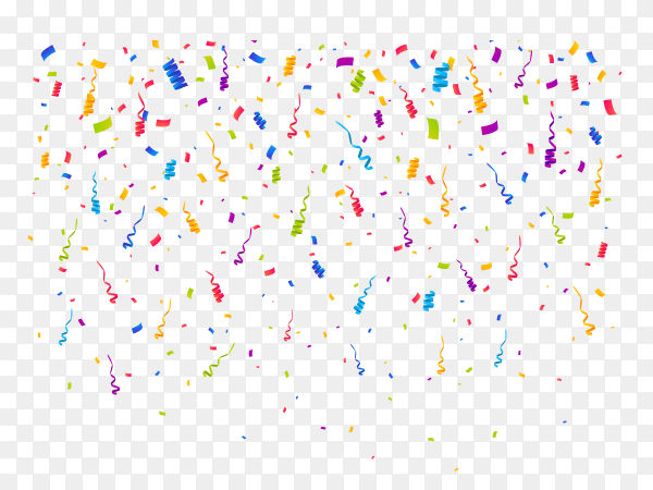 Illustration of colorful confetti premium vector PNG