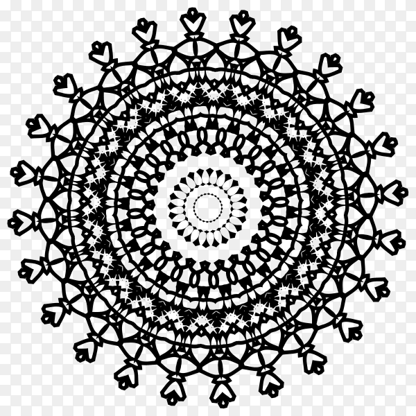 Indian mandala on transparent background PNG