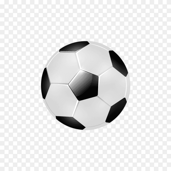 Isolated realistic soccer ball on transparent background PNG