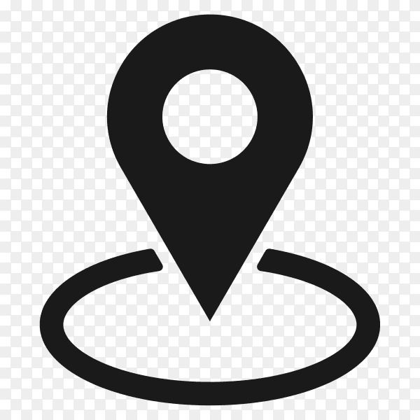 Location icon design on transparent background PNG