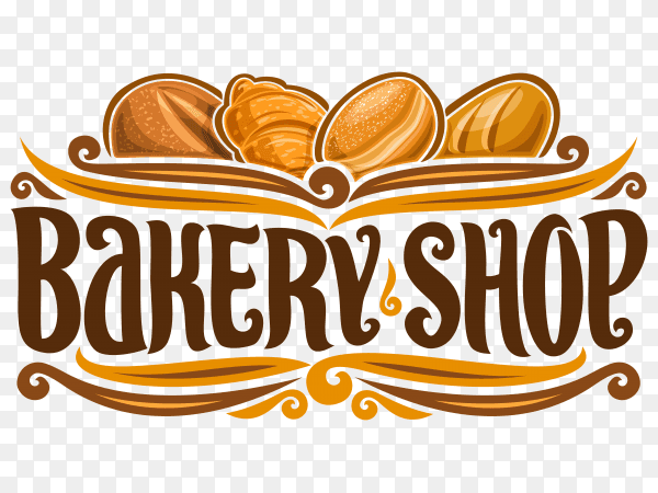 Logo for Bakery Shop on transparent background PNG