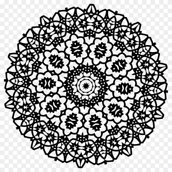 Luxury mandala concept on transparent background PNG