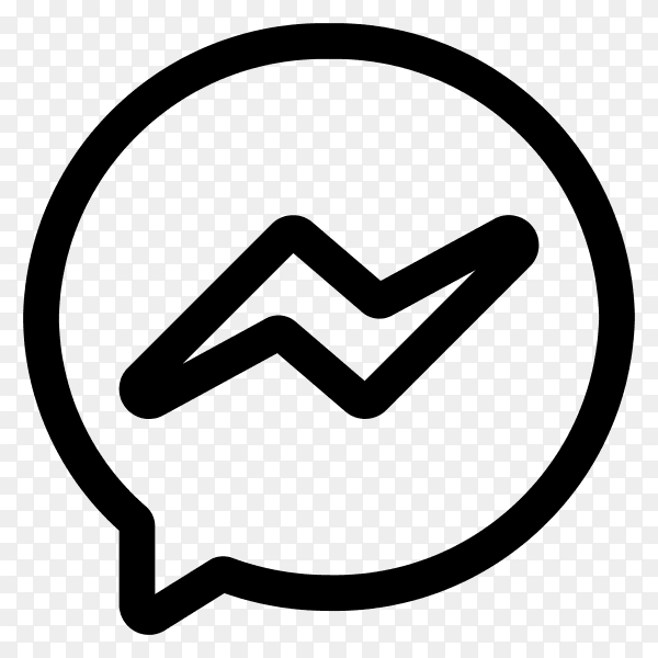 Messenger icon illustration on transparent background PNG