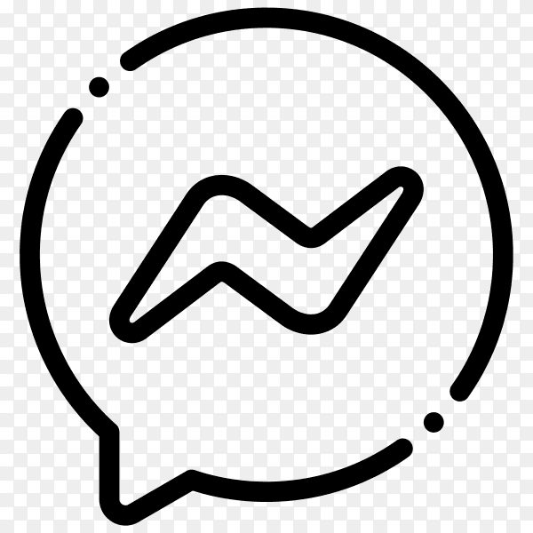 Messenger icon isolated on transparent PNG