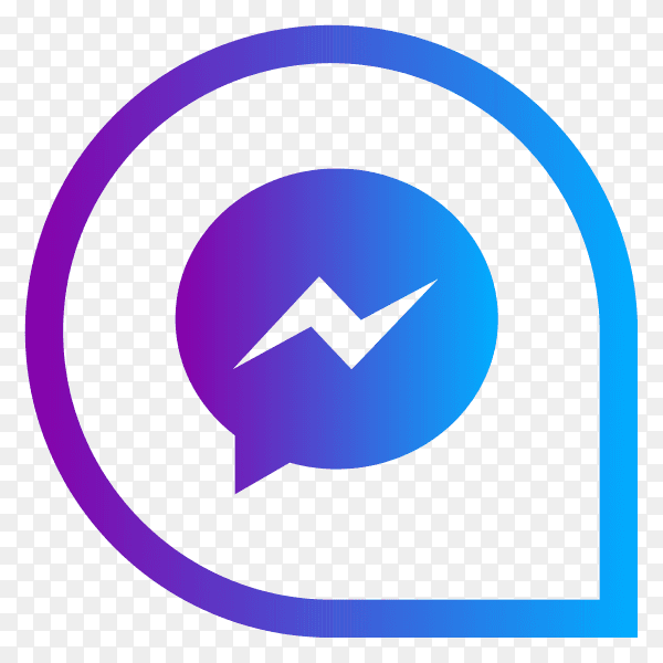 Messenger social media logo on transparent background PNG