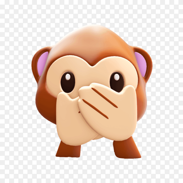 Monkey emoji mouth on transparent background PNG