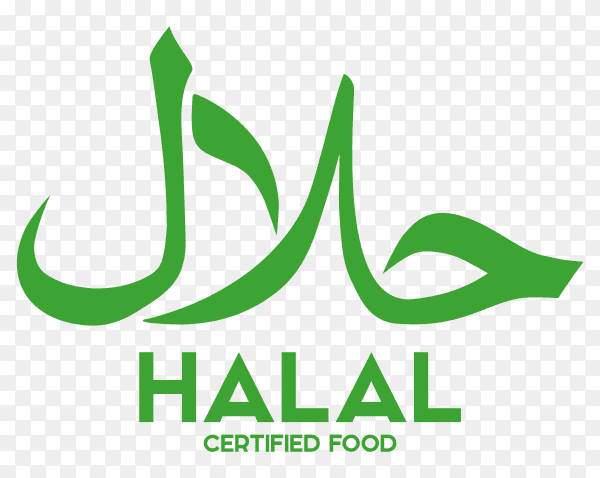 Muslim traditional halal food badge premium vector PNG