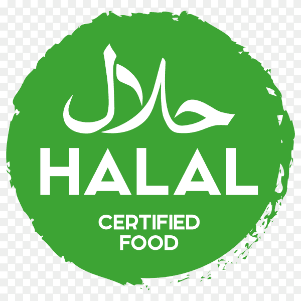 Muslim traditional halal food icon on transparent background PNG
