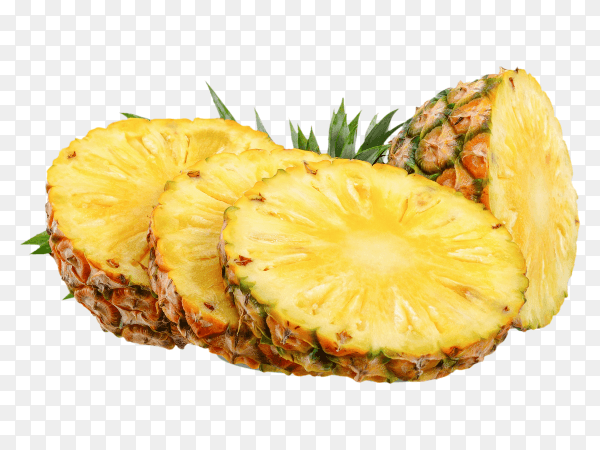 Pineapple fruit on transparent PNG