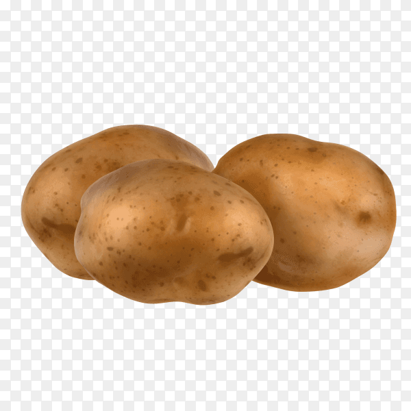 Potatoes realistic on transparent background PNG