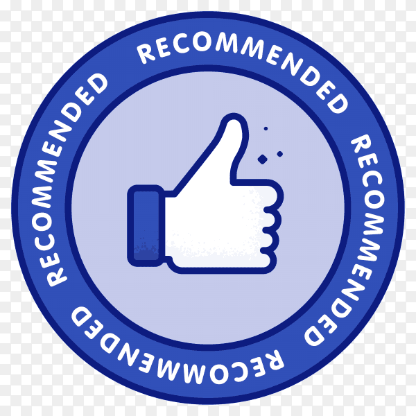 Recommended icon illustration on transparent background PNG