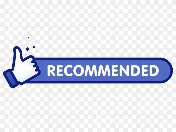 Recommended like icon on transparent background PNG