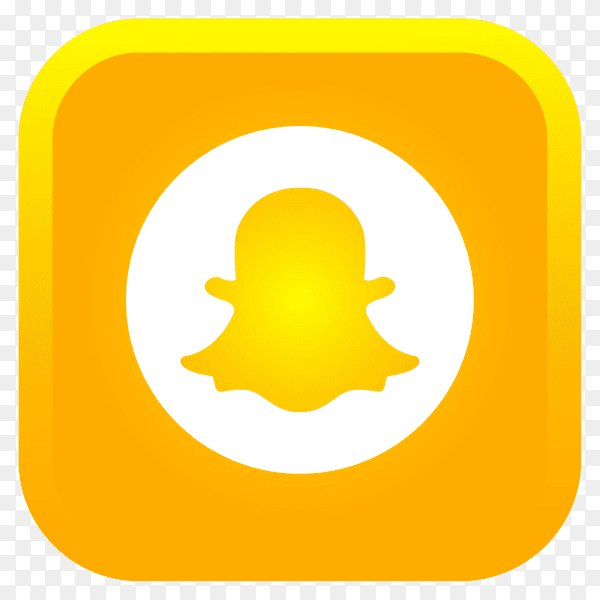 Shiny square Snapchat icon with gradient effect premium vector PNG