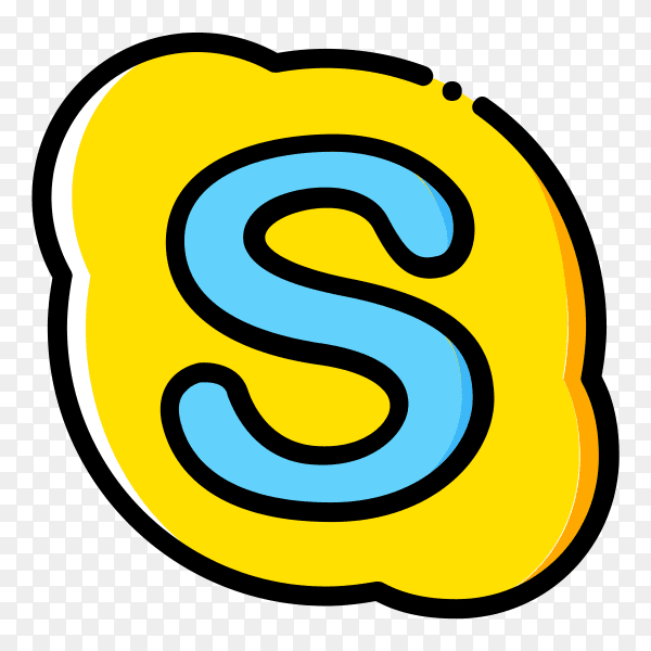 Skype icon design on transparent background PNG