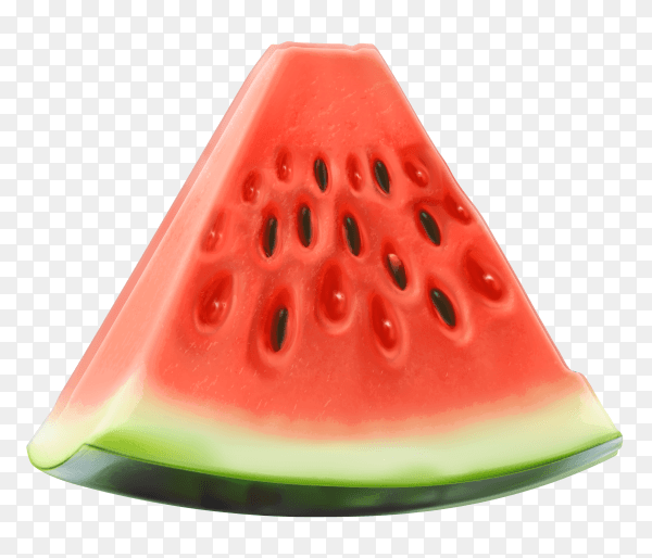 Sliced of watermelon isolated on transparent background PNG