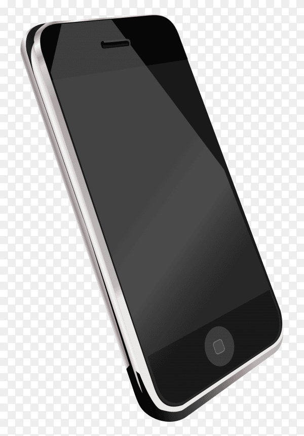 Smartphone isolated on transparent background PNG