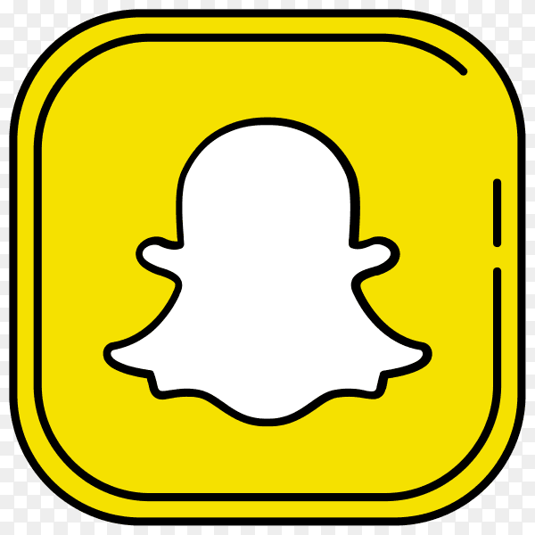 Snapchat icon design on transparent background PNG