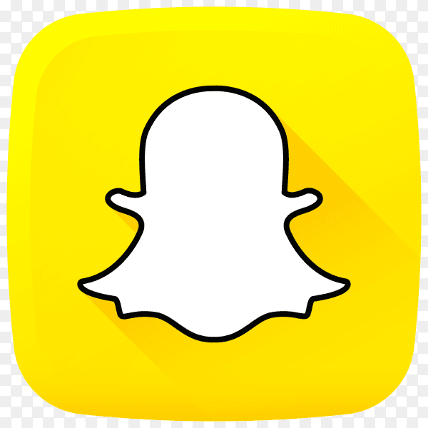 Snapchat social media design on transparent background PNG