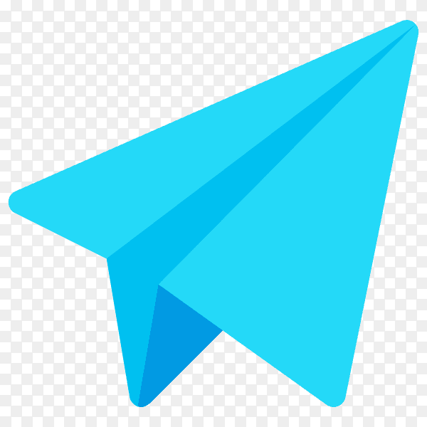 Telegram icon on transparent PNG