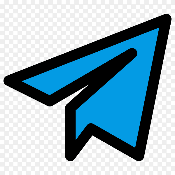 Telegram social media icon design on transparent background PNG