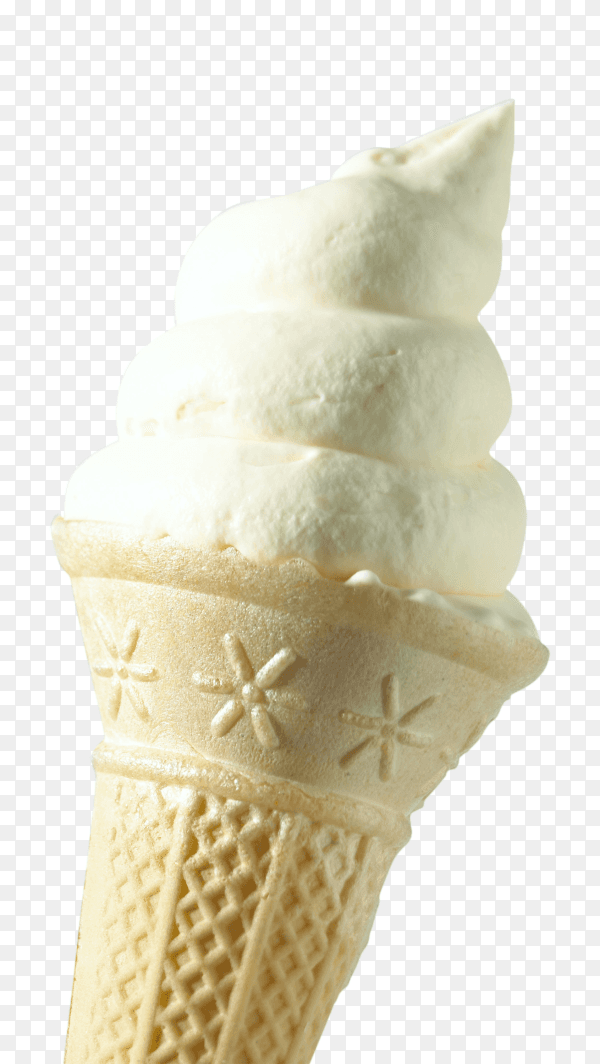 Vanilla ice cream on transparent background PNG