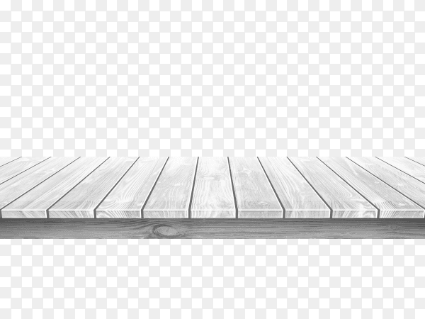 Wooden gray table top with aged surface on transparent background PNG