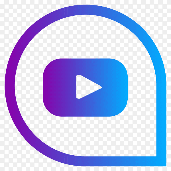 YouTube social media logo on transparent background PNG