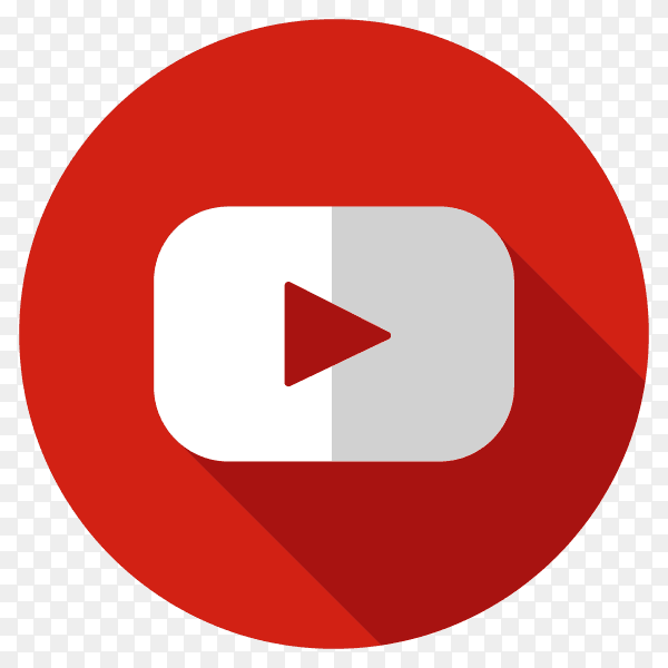 YouTube icon design on transparent background PNG