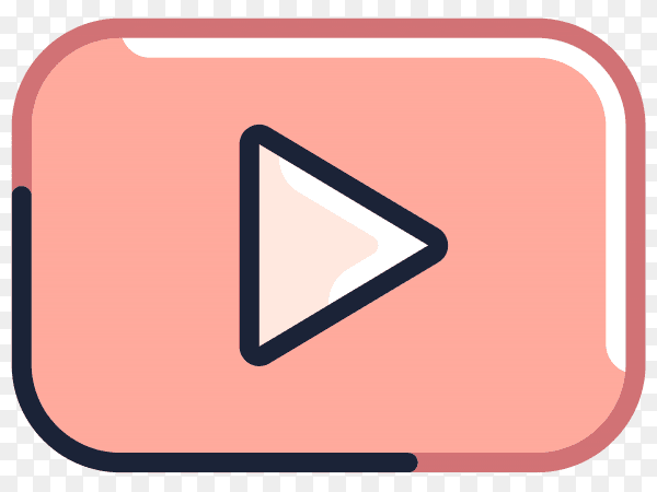 YouTube player icon premium vector PNG