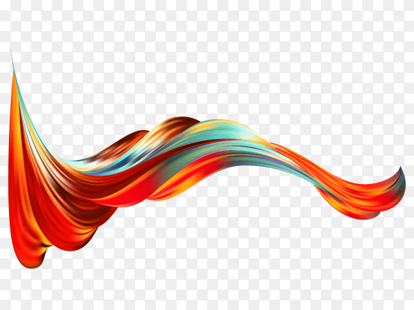 Abstract colorful fluid background on transparent PNG