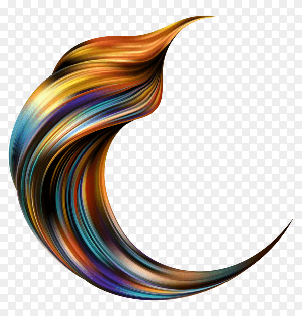 Abstract colorful fluid shape premium vector PNG