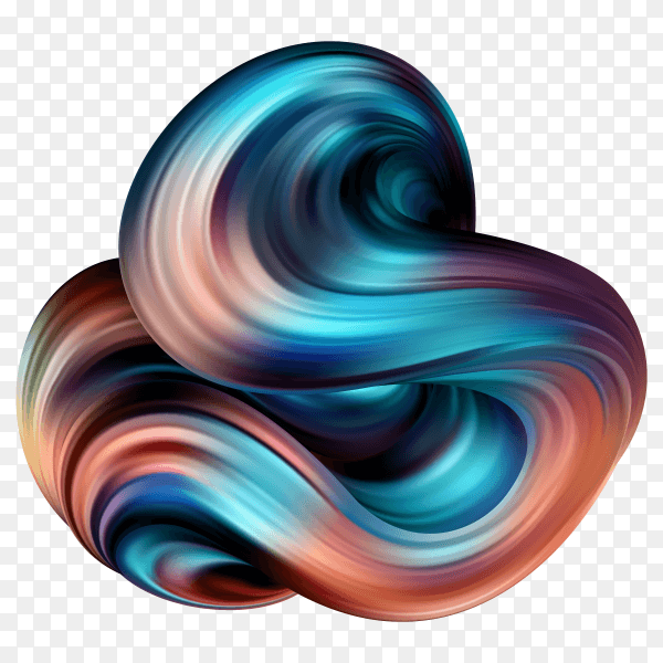 Abstract colorful shapes on transparent background PNG