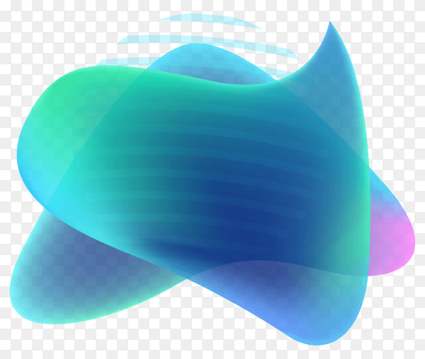Abstract liquid shape design on transparent background PNG